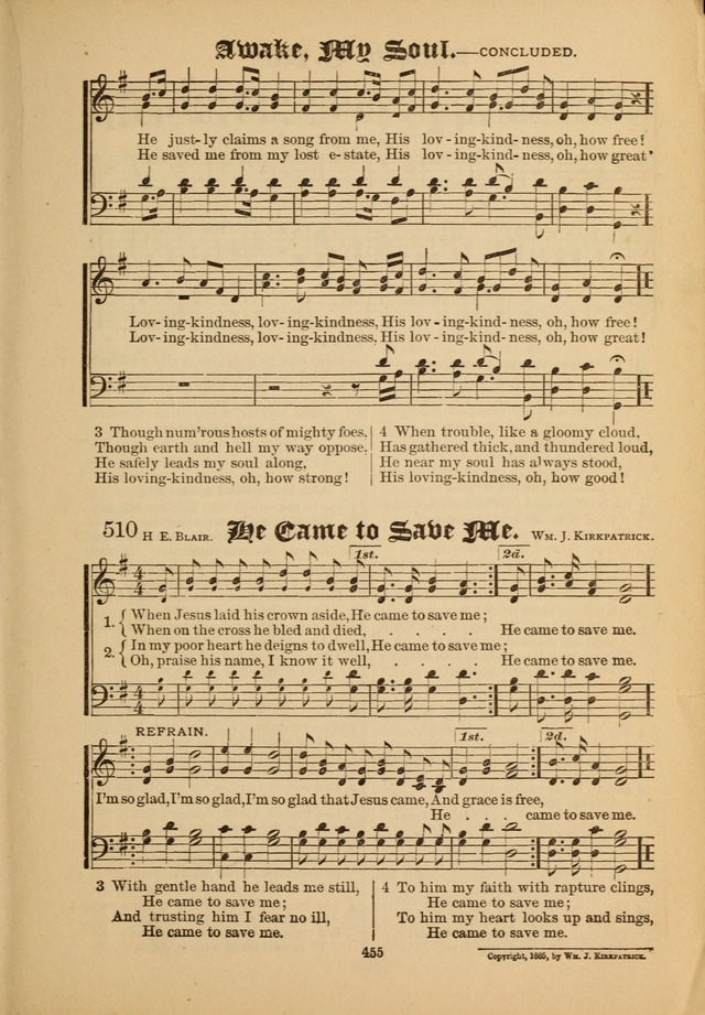 Sacred Trio: comprising Redemption Songs, Showers of Blessing, the Joyful Sound page 449