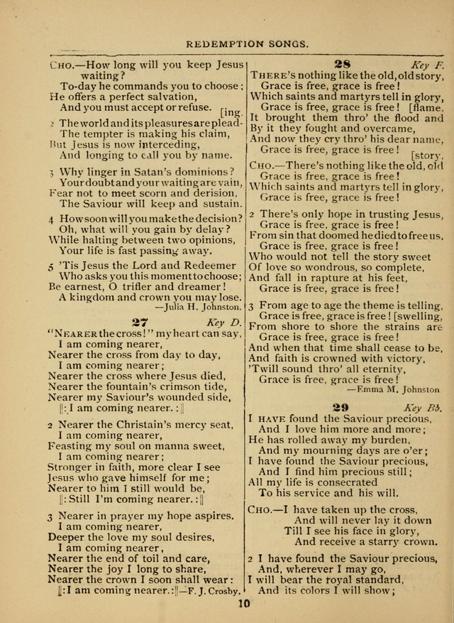 The Sacred Trio: comprising Redemption Songs, Showers of Blessing, The Joyful Sound (Word ed.) page 10