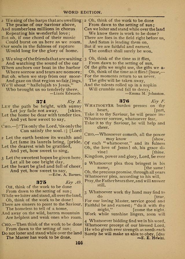 The Sacred Trio: comprising Redemption Songs, Showers of Blessing, The Joyful Sound (Word ed.) page 107