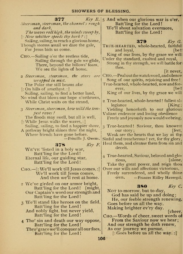 The Sacred Trio: comprising Redemption Songs, Showers of Blessing, The Joyful Sound (Word ed.) page 108