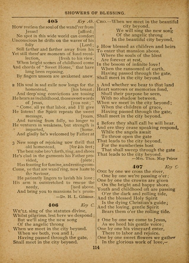 The Sacred Trio: comprising Redemption Songs, Showers of Blessing, The Joyful Sound (Word ed.) page 116