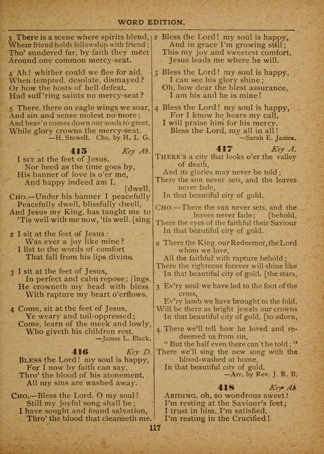 The Sacred Trio: comprising Redemption Songs, Showers of Blessing, The Joyful Sound (Word ed.) page 119