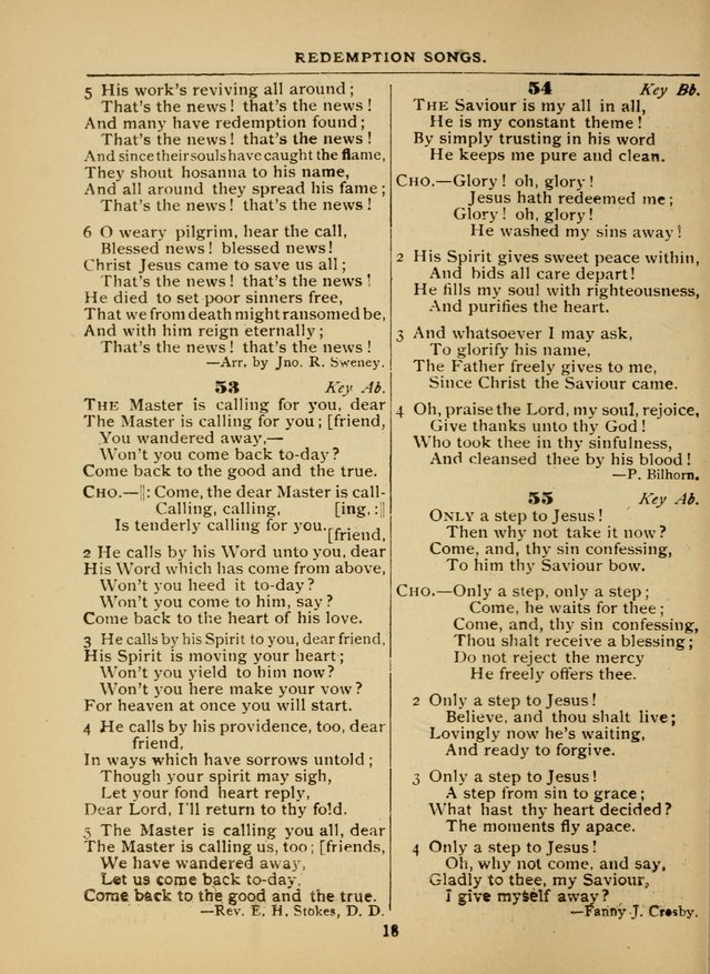 The Sacred Trio: comprising Redemption Songs, Showers of Blessing, The Joyful Sound (Word ed.) page 18