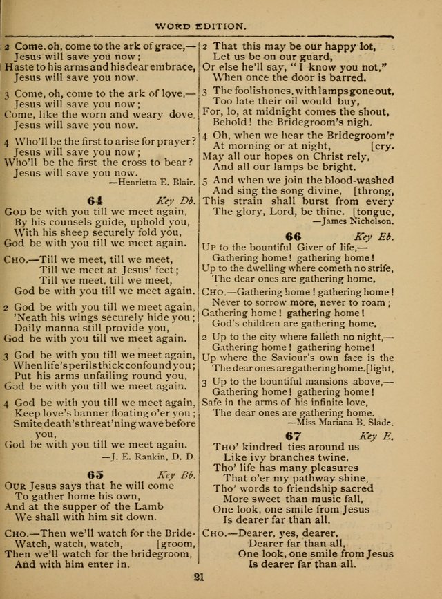 The Sacred Trio: comprising Redemption Songs, Showers of Blessing, The Joyful Sound (Word ed.) page 21