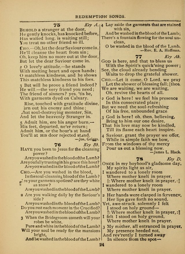 The Sacred Trio: comprising Redemption Songs, Showers of Blessing, The Joyful Sound (Word ed.) page 24