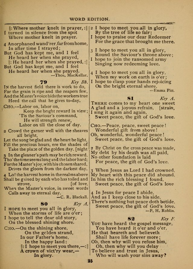 The Sacred Trio: comprising Redemption Songs, Showers of Blessing, The Joyful Sound (Word ed.) page 25