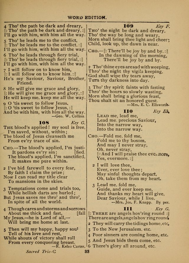 The Sacred Trio: comprising Redemption Songs, Showers of Blessing, The Joyful Sound (Word ed.) page 35