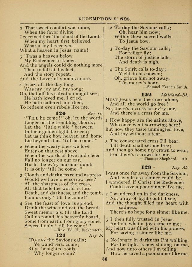 The Sacred Trio: comprising Redemption Songs, Showers of Blessing, The Joyful Sound (Word ed.) page 38