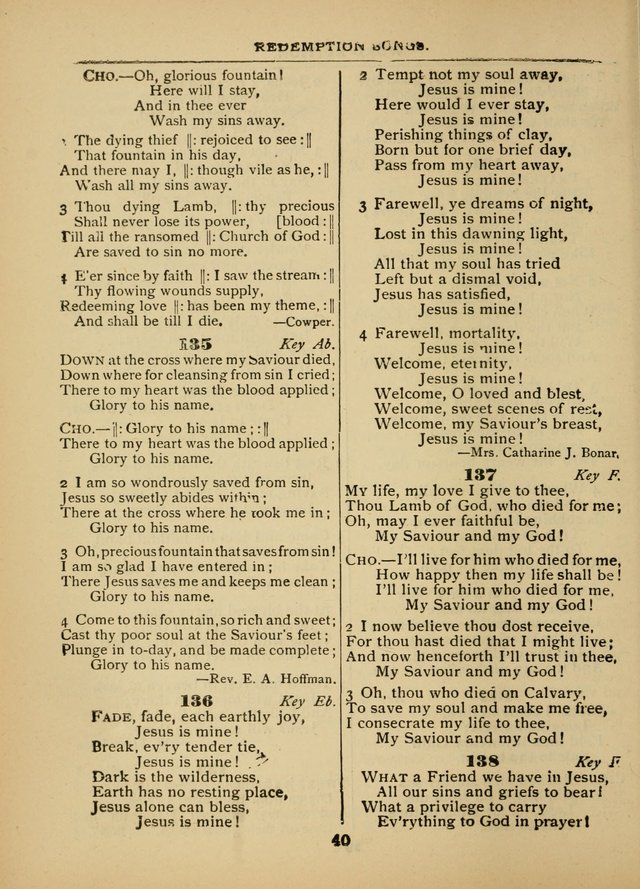 The Sacred Trio: comprising Redemption Songs, Showers of Blessing, The Joyful Sound (Word ed.) page 42