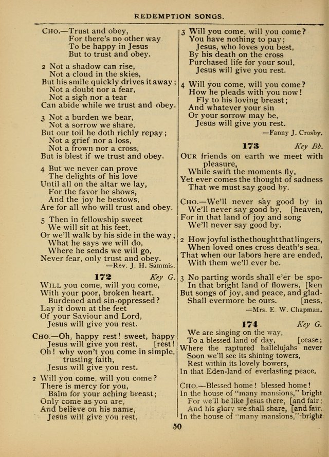 The Sacred Trio: comprising Redemption Songs, Showers of Blessing, The Joyful Sound (Word ed.) page 52