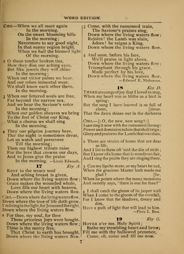 The Sacred Trio: comprising Redemption Songs, Showers of Blessing, The Joyful Sound (Word ed.) page 7