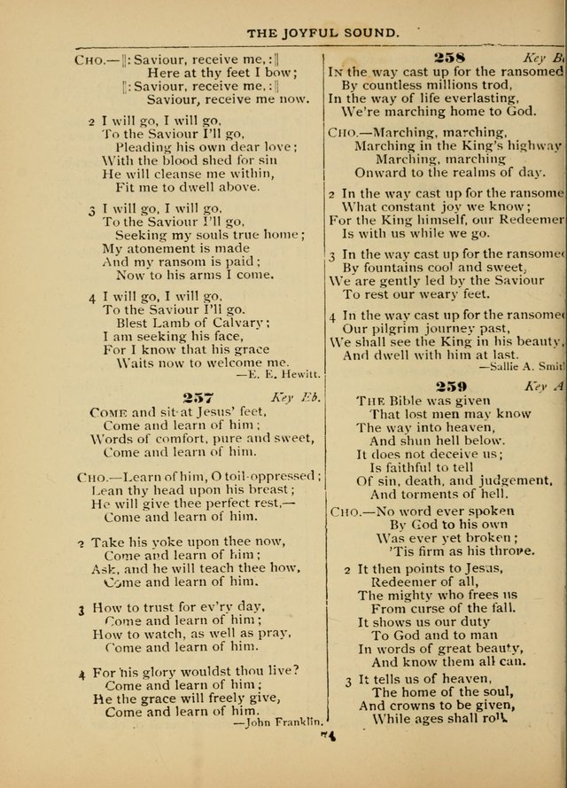 The Sacred Trio: comprising Redemption Songs, Showers of Blessing, The Joyful Sound (Word ed.) page 76