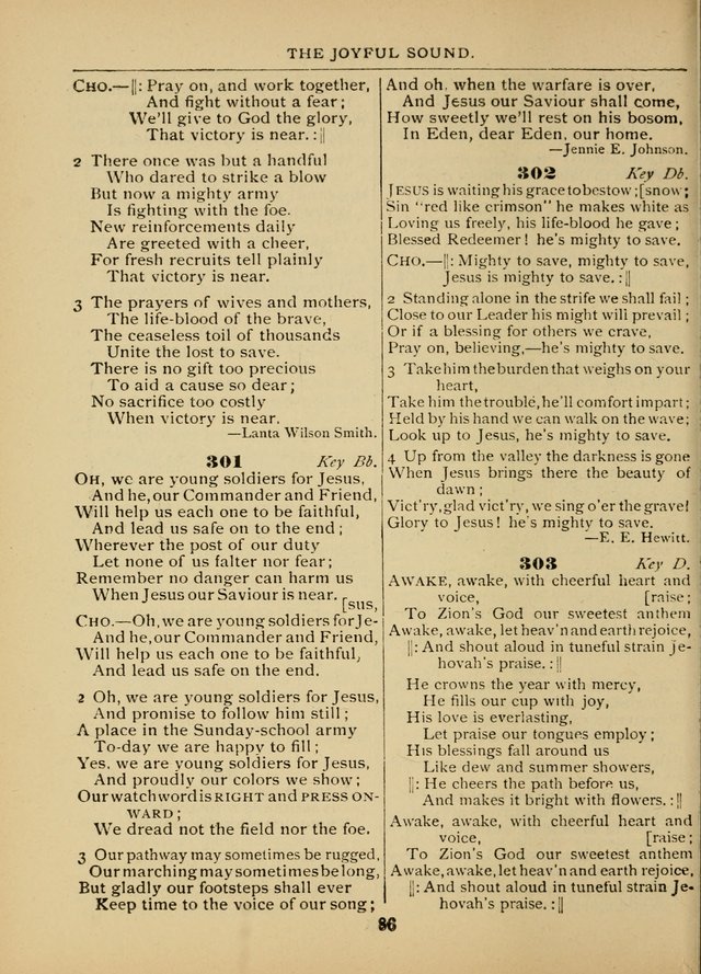 The Sacred Trio: comprising Redemption Songs, Showers of Blessing, The Joyful Sound (Word ed.) page 88