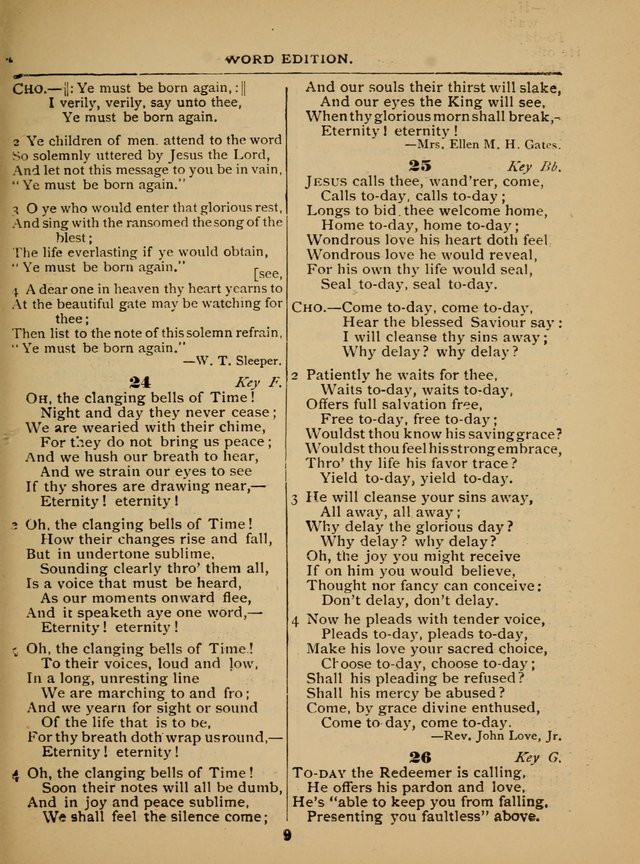 The Sacred Trio: comprising Redemption Songs, Showers of Blessing, The Joyful Sound (Word ed.) page 9