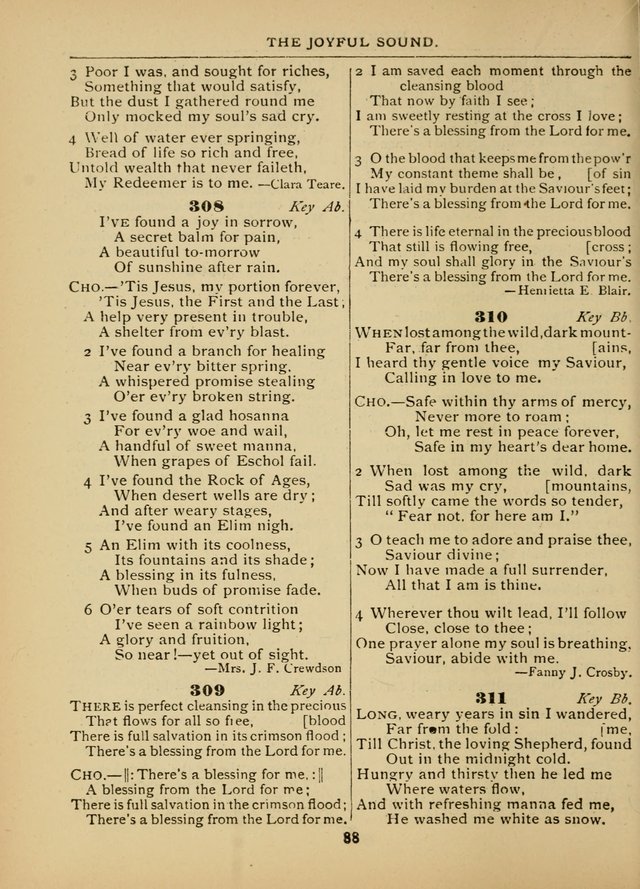 The Sacred Trio: comprising Redemption Songs, Showers of Blessing, The Joyful Sound (Word ed.) page 90