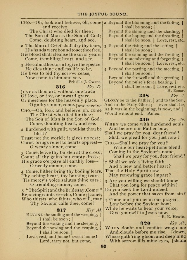 The Sacred Trio: comprising Redemption Songs, Showers of Blessing, The Joyful Sound (Word ed.) page 92