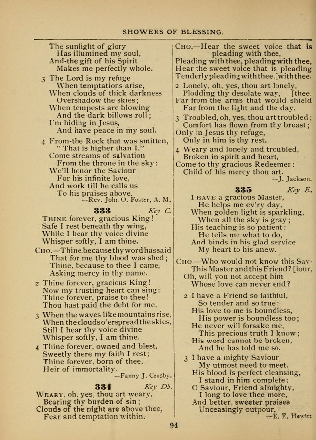 The Sacred Trio: comprising Redemption Songs, Showers of Blessing, The Joyful Sound (Word ed.) page 96