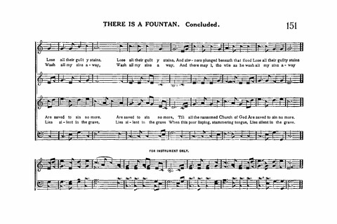 Sacred Tunes and Hymns: Containing a Special Collection of a Very High Order of Standard Sacred Tunes and Hymns Novel and Newly Arranged page 151