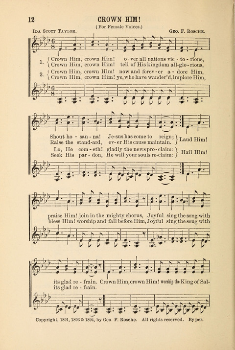 Songs Tried and Proved: for the user of prayer meetings, Sunday schools, general evangelistic work, and the home circle page 12