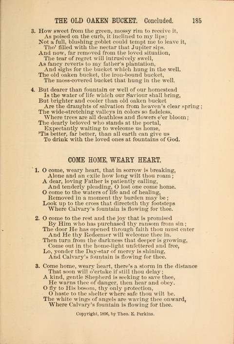 Songs Tried and Proved: for the user of prayer meetings, Sunday schools, general evangelistic work, and the home circle page 185