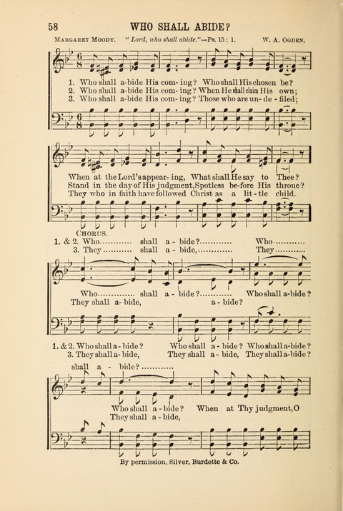 Songs Tried and Proved: for the user of prayer meetings, Sunday schools, general evangelistic work, and the home circle page 58