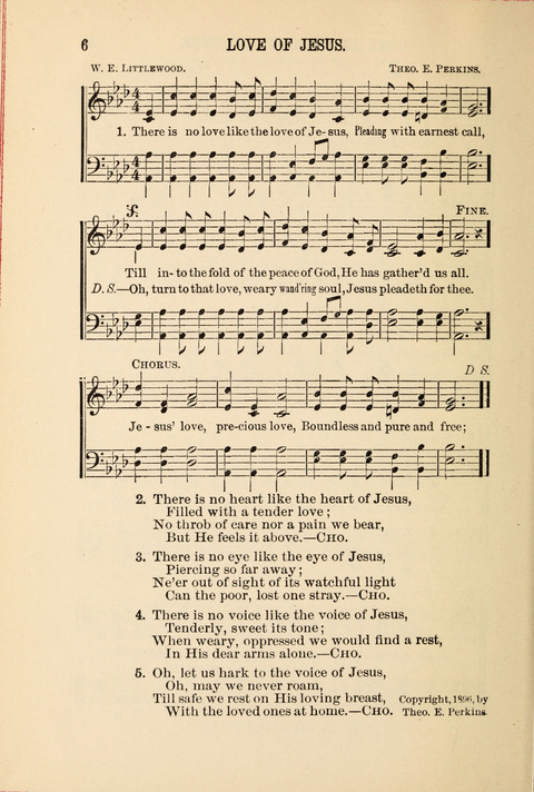 Songs Tried and Proved: for the user of prayer meetings, Sunday schools, general evangelistic work, and the home circle page 6