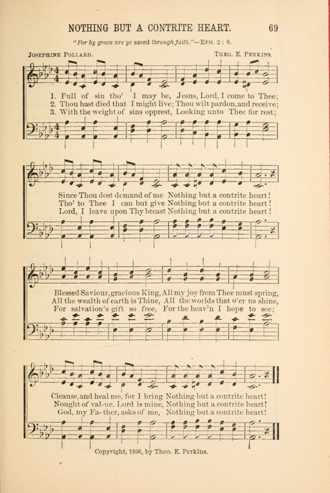 Songs Tried and Proved: for the user of prayer meetings, Sunday schools, general evangelistic work, and the home circle page 69