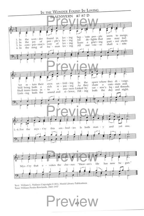 Singing the Sacred: psalms, hymns, and spiritual songs (Vol 1) page 43