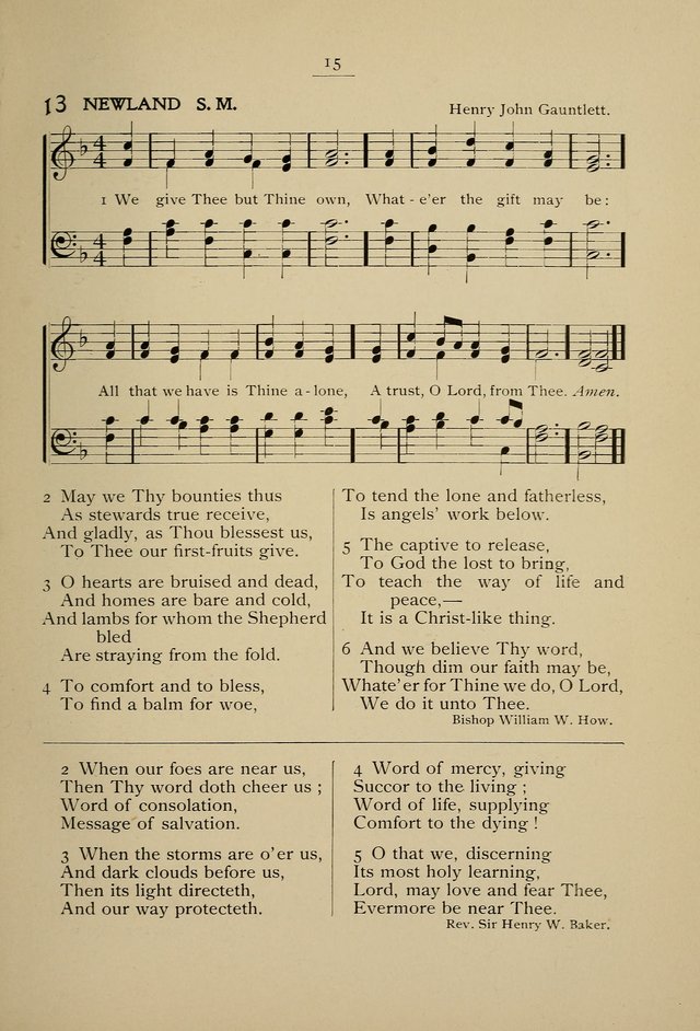 Student Volunteer Hymnal: Fourth International Convention, Toronto, 1902 page 15