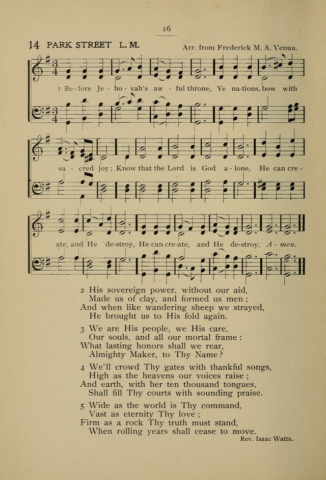 Student Volunteer Hymnal: Fourth International Convention, Toronto, 1902 page 16