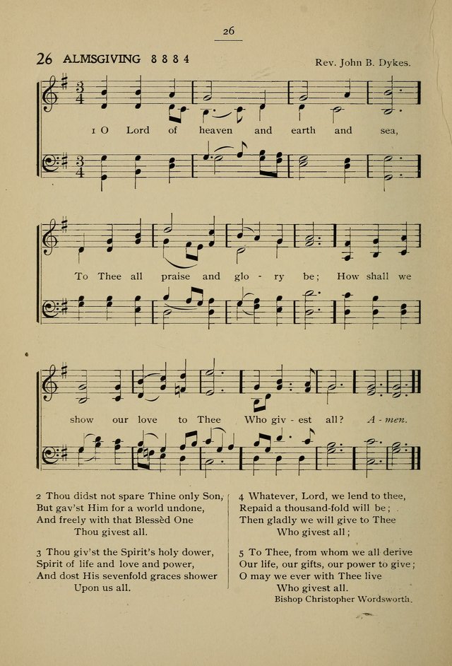 Student Volunteer Hymnal: Fourth International Convention, Toronto, 1902 page 26