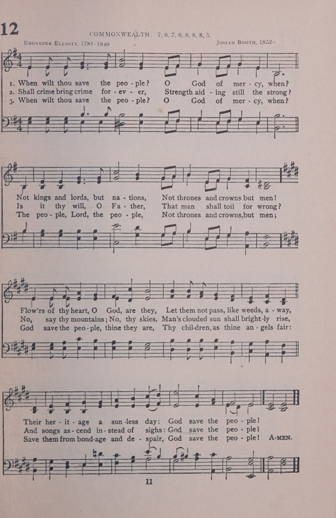 Student Volunteer Hymnal page 11