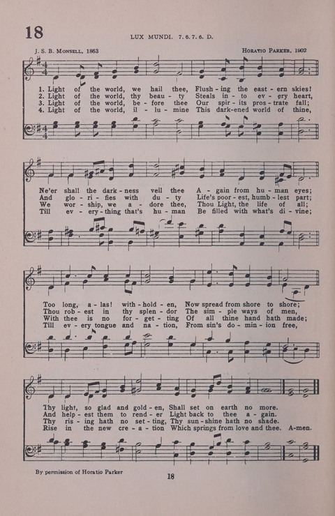 Student Volunteer Hymnal page 18