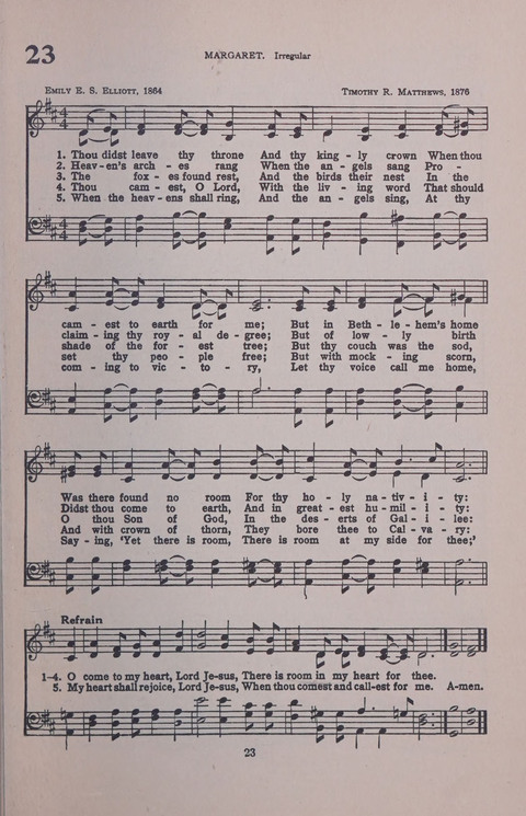 Student Volunteer Hymnal page 23