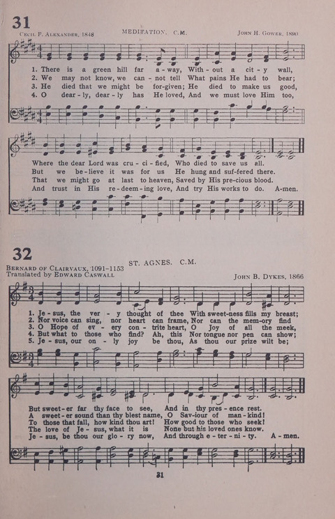 Student Volunteer Hymnal page 31