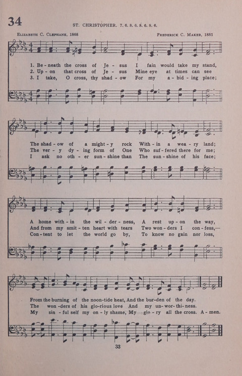 Student Volunteer Hymnal page 33