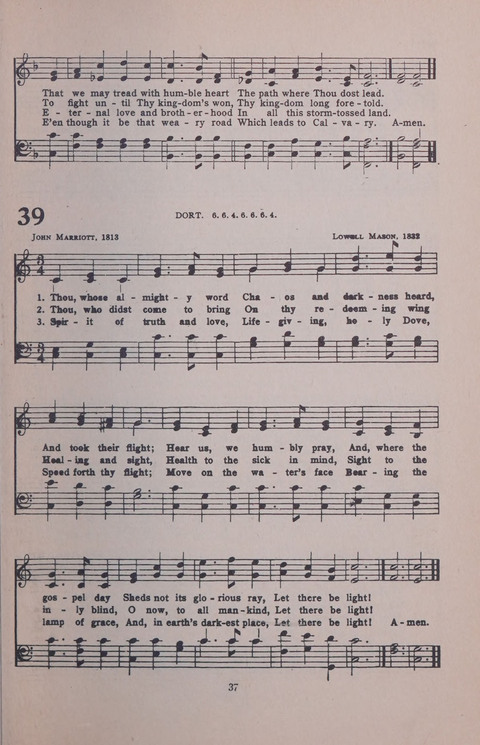 Student Volunteer Hymnal page 37