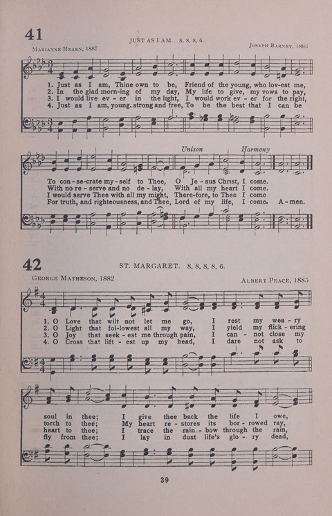 Student Volunteer Hymnal page 39