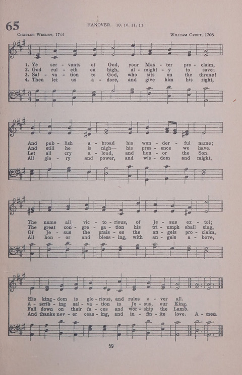 Student Volunteer Hymnal page 59