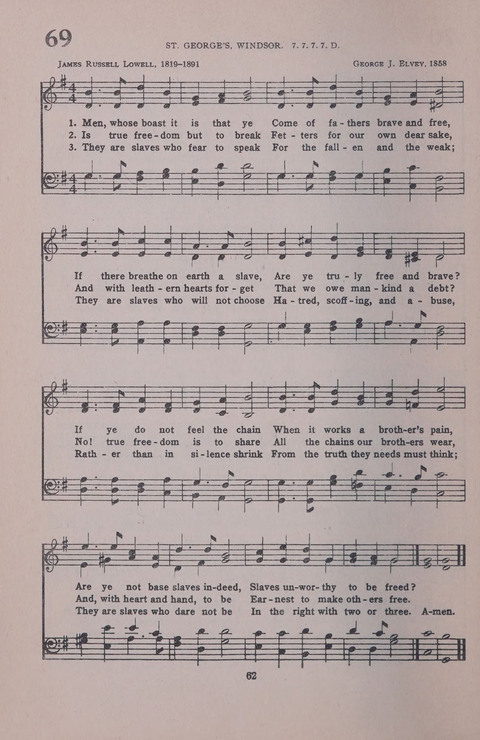 Student Volunteer Hymnal page 62