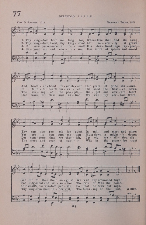 Student Volunteer Hymnal page 68