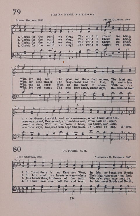 Student Volunteer Hymnal page 70