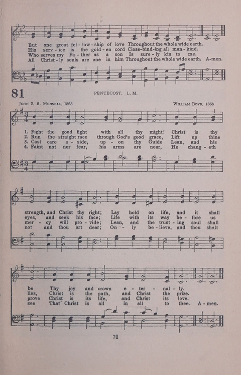 Student Volunteer Hymnal page 71