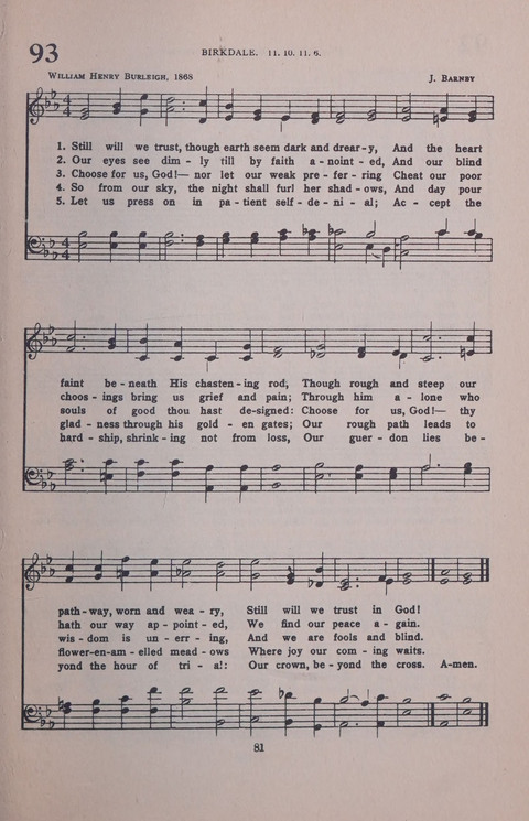 Student Volunteer Hymnal page 81