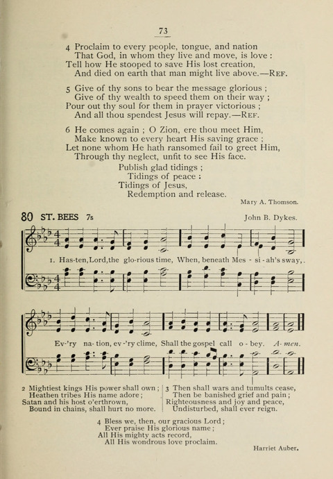 Student Volunteer Hymnal: Sixth International Convention, Rochester, New York page 69