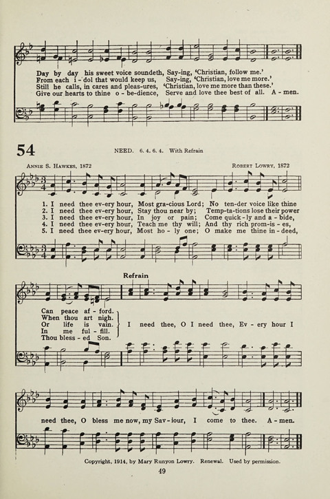 Student Volunteer Hymnal: Student Volunteer Movement for Foreign Missions, Indianapolis Convention, 1923-24 page 45