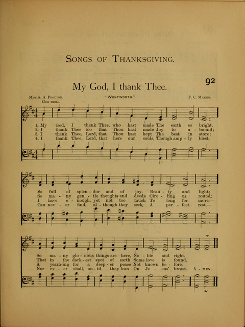 Songs of Worship: for the Sunday School page 85