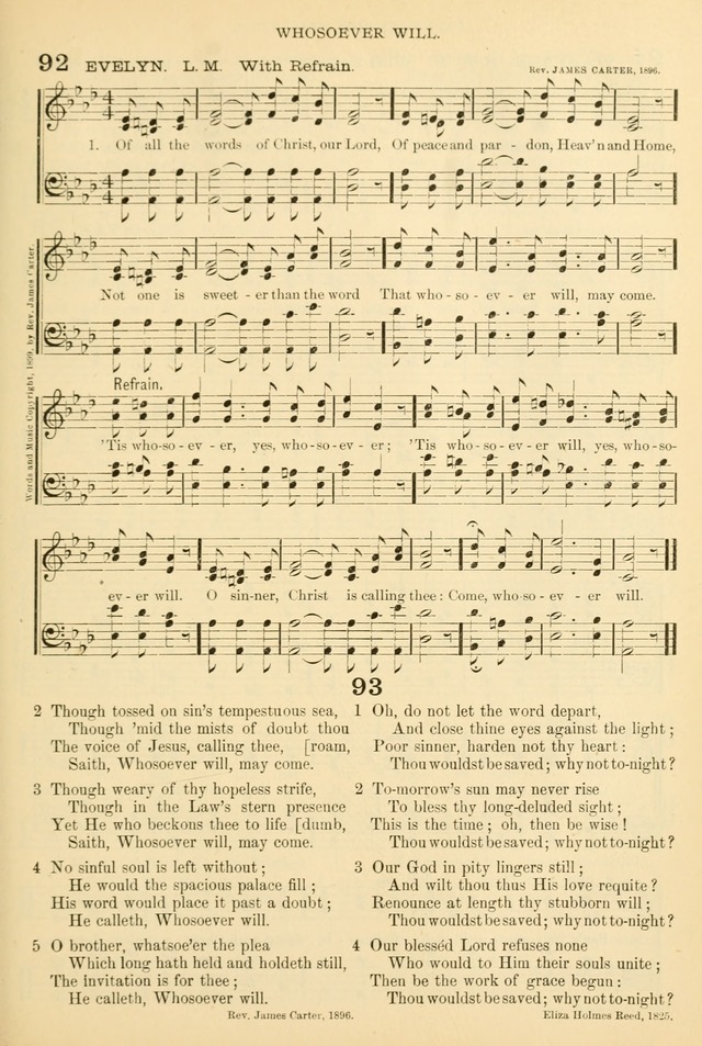 Songs of Work and Worship: a collection of hymns and tunes for devotional and evangelistic meetings page 62