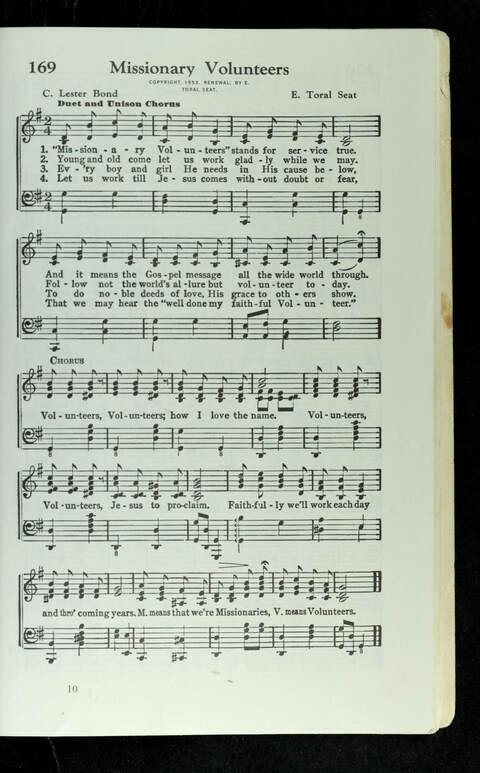 Singing Youth: for use in Missionary Volunteer meetings, summer camps, and church schools, and wherever young people gather to sing page 143