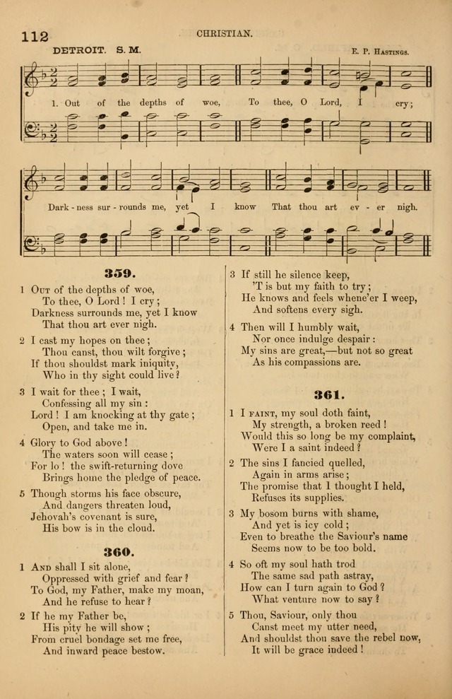 Songs of the Church: or, hymns and tunes for Christian worship page 112